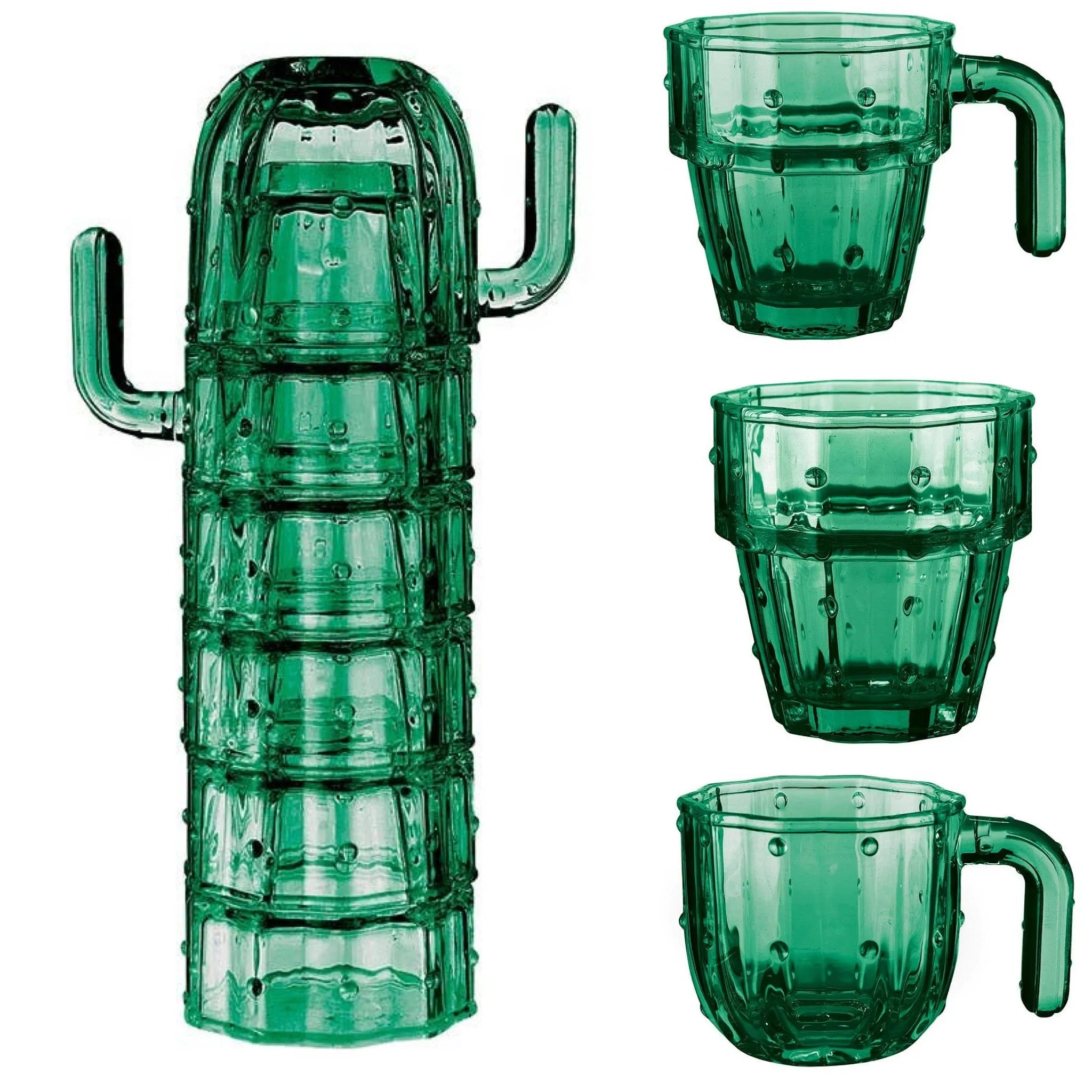 Cactus Cocktail Glass Set [Set of 6]