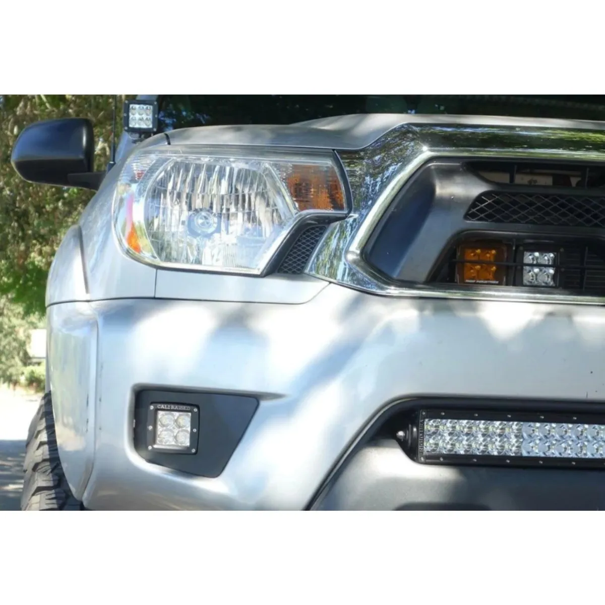 Cali Raised Fog Light Pod Replacements Brackets Kit for Tacoma (2012-2015)