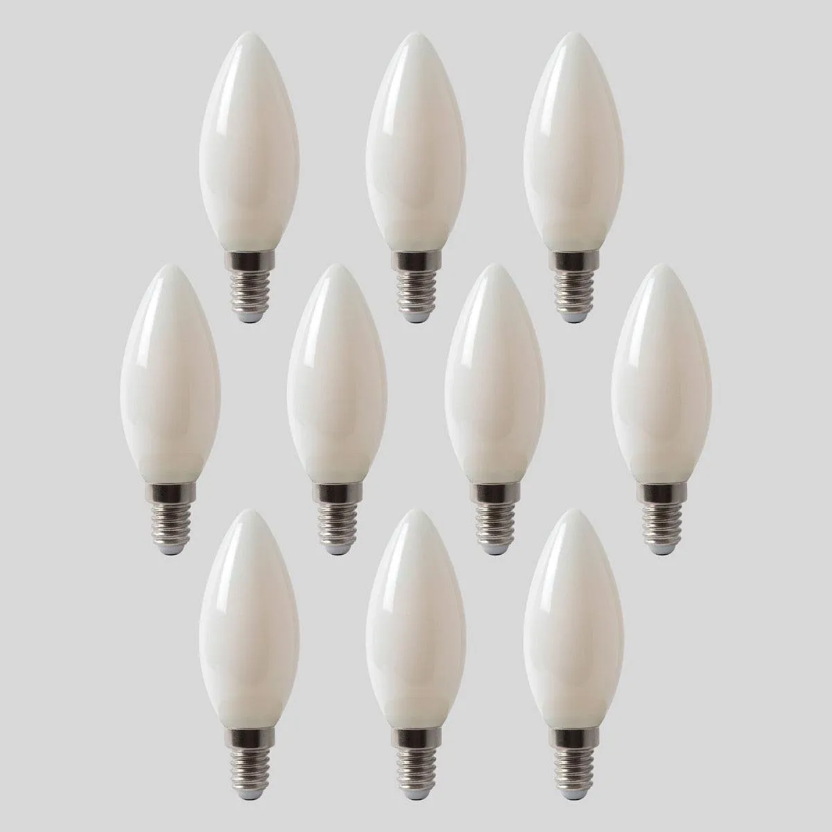 Candle Light Bulbs Opal 10 Pack of 4w E14 4100K