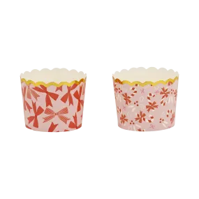 CANDY CANE BOWS BAKING CUPS