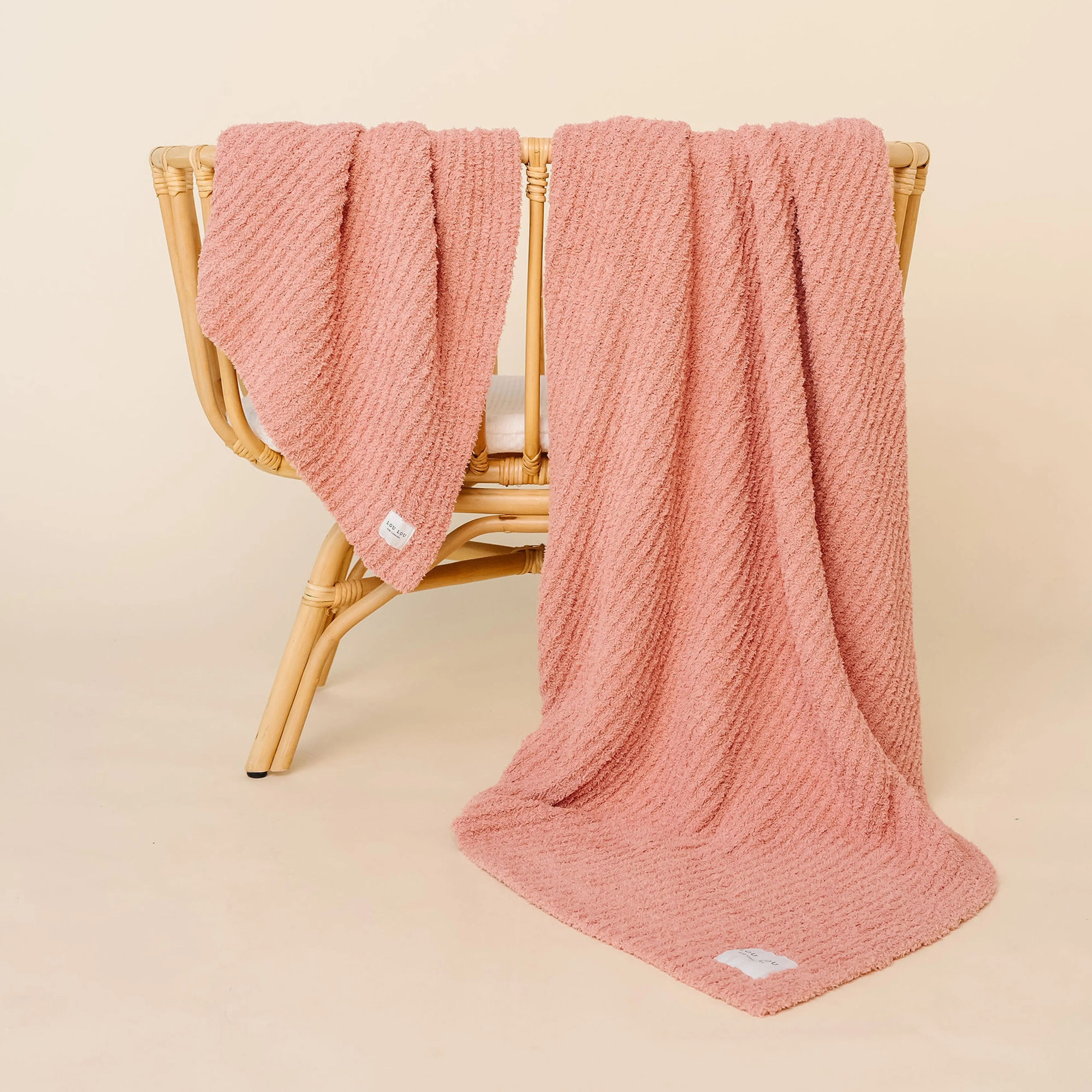 Chenille Blanket - Rose - Small & Large