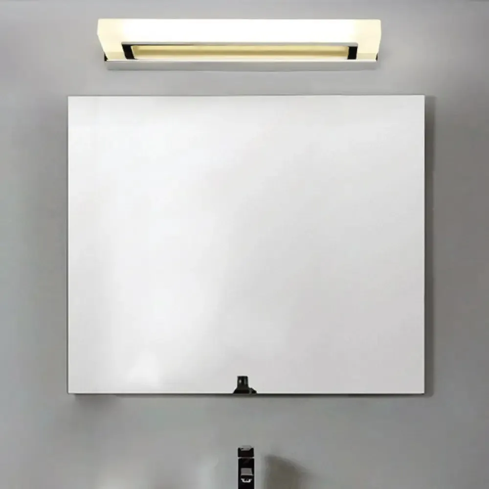 Chrome LED Bathroom Sconce Light with Modern Acrylic Design