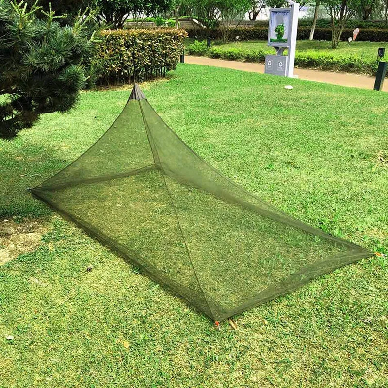 Compact Travel Camping Mosquito Net with Stake & Carry Bag