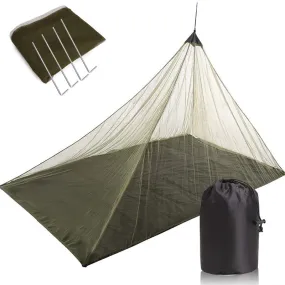 Compact Travel Camping Mosquito Net with Stake & Carry Bag