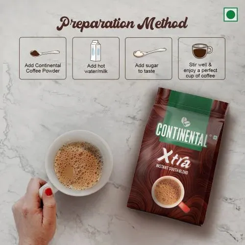 Continental Xtra 200g Pouch | Instant Coffee Granules | Strongest Instant Coffee