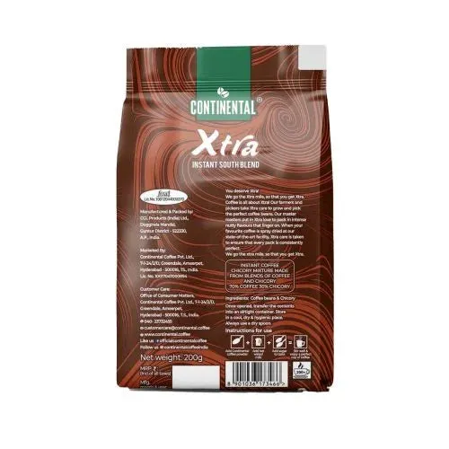 Continental Xtra 200g Pouch | Instant Coffee Granules | Strongest Instant Coffee