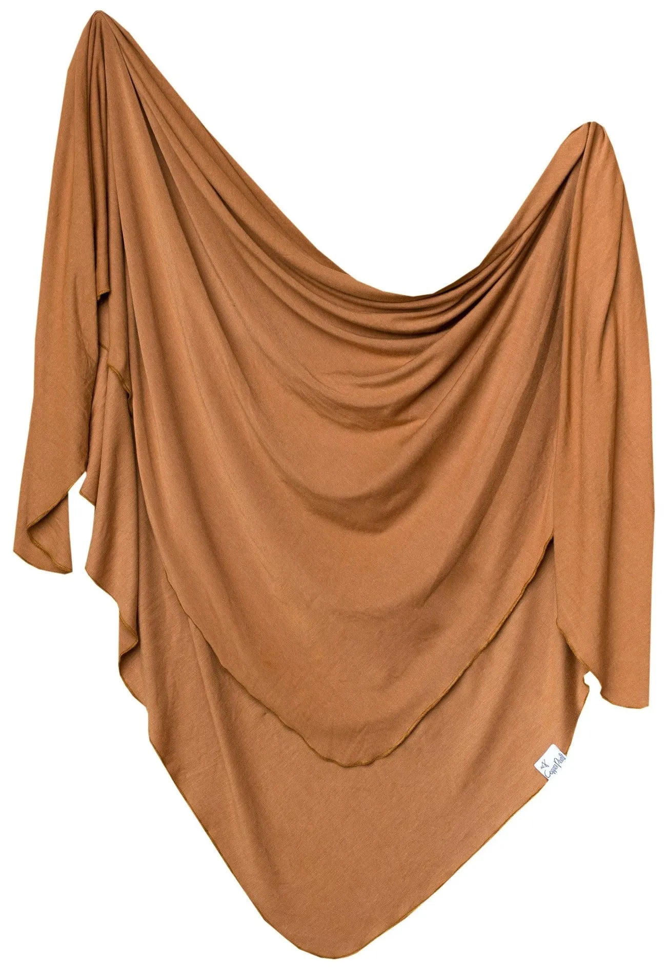 Copper Pearl Camel Knit Swaddle Blanket