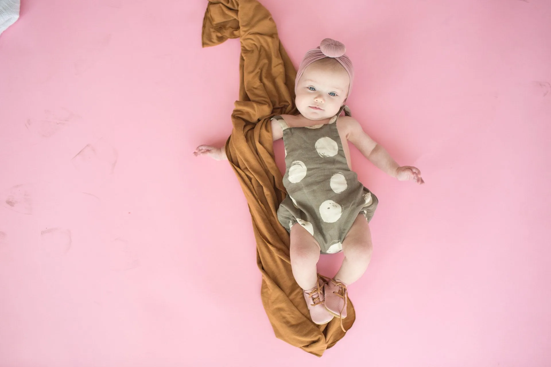 Copper Pearl Camel Knit Swaddle Blanket