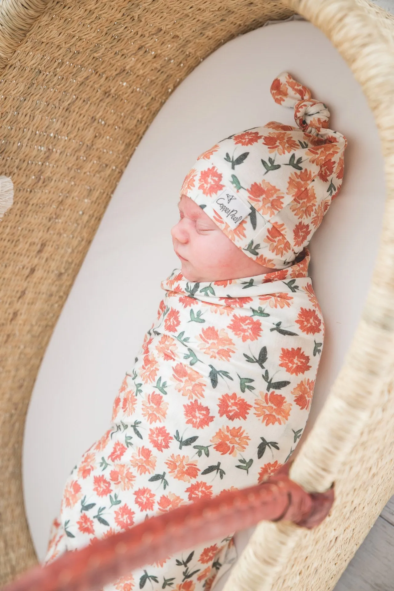 Copper Pearl Hazel Knit Swaddle Blanket