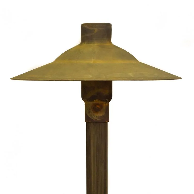 CopperMoon CM.730-16 12V Copper 9" Path Light Top, 16" Copper Stem With Stake