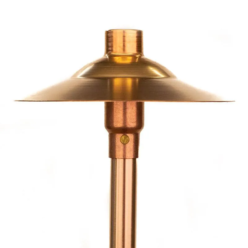 CopperMoon CM.730-16 12V Copper 9" Path Light Top, 16" Copper Stem With Stake