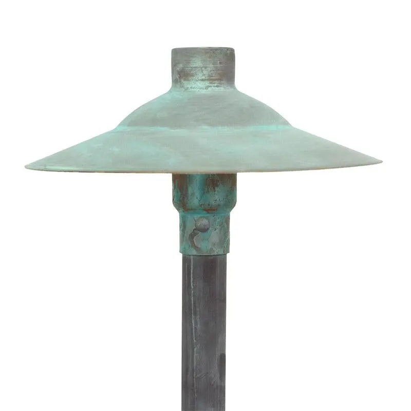 CopperMoon CM.730-16 12V Copper 9" Path Light Top, 16" Copper Stem With Stake