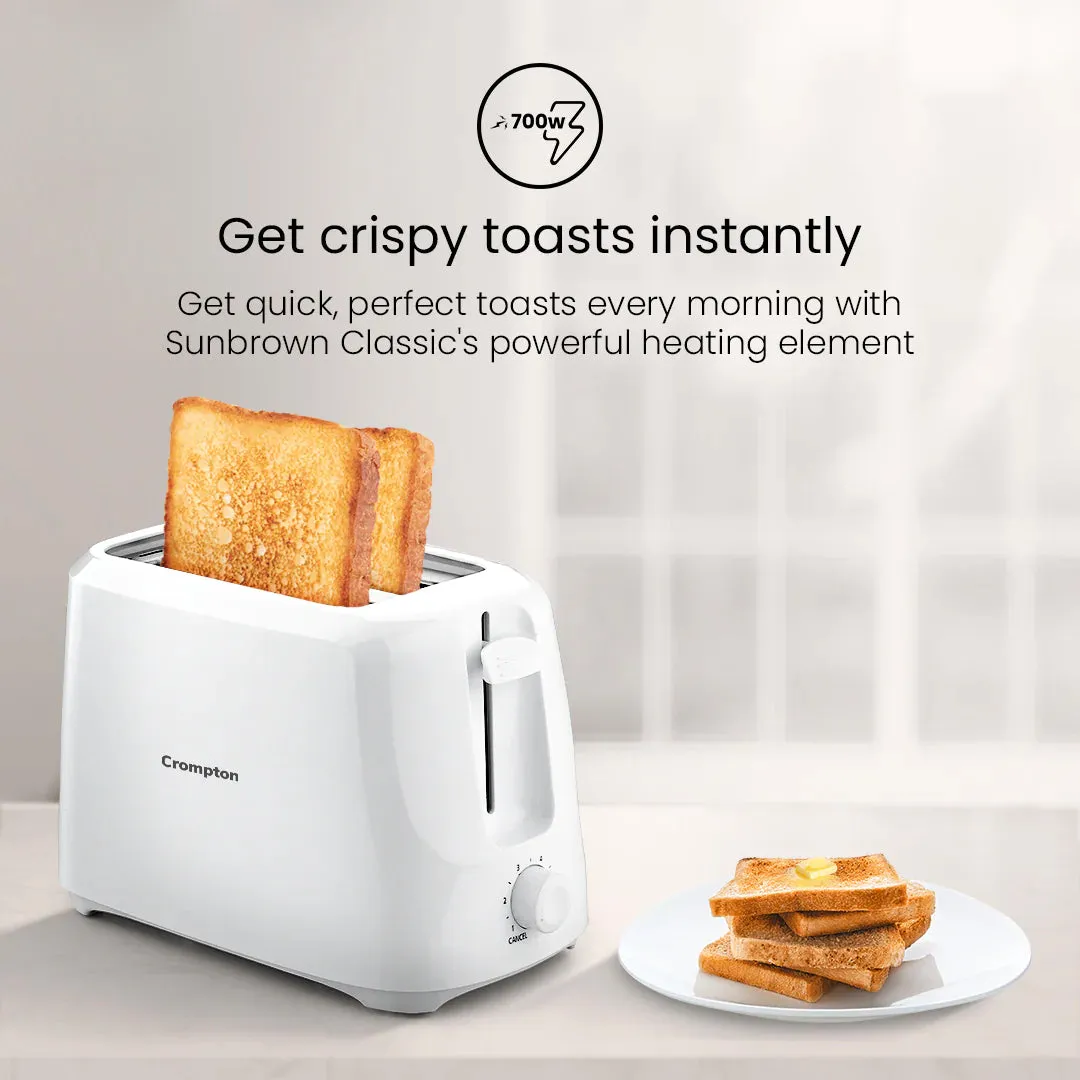 Crompton SunBrown Classic Pop-up Toaster 700W