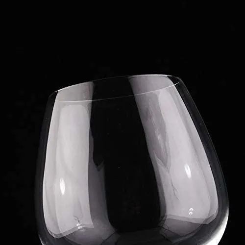 Crystal Wine Glasses Diamond Filled Stem, White and Red Wine, With Laser Cut Diamond Base Large 18 Ounces by The Wine Savant