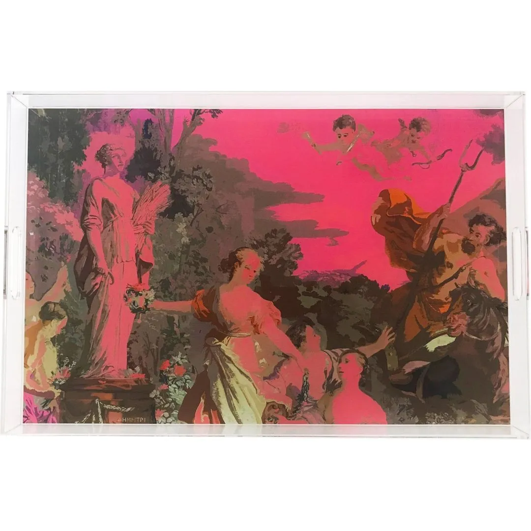 CYPRUS PICNIC POP PINK 22.5X14.5 ACRYLIC TRAY