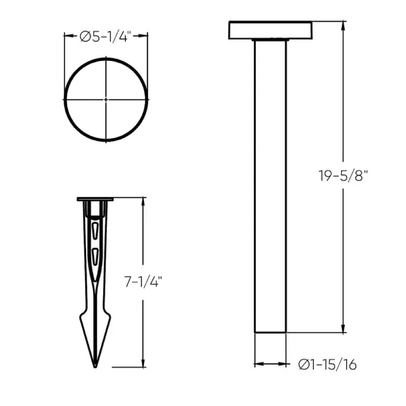 Dals LPP20-CC Flux 20" Tall LED Path Light