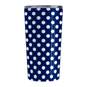 Dark Blue Polka Dot Tumbler Cup