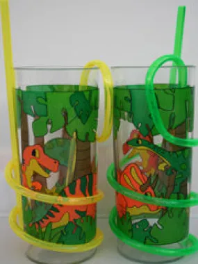 Dino Fun Cup with Curly Straw