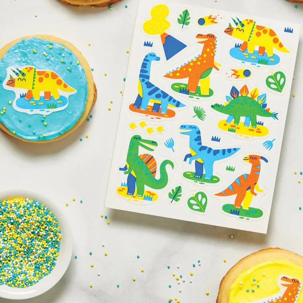 DINOSAUR EDIBLE STICKERS FOR BAKING