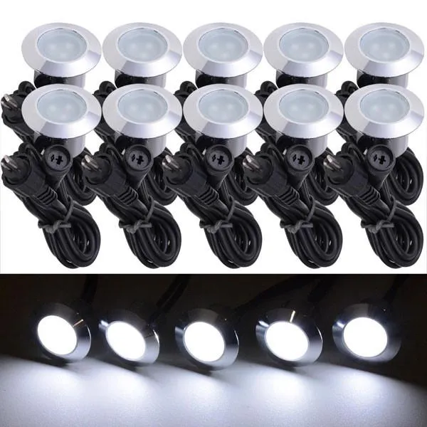 DIY 10 Pack Round Recessed Deck Step Light