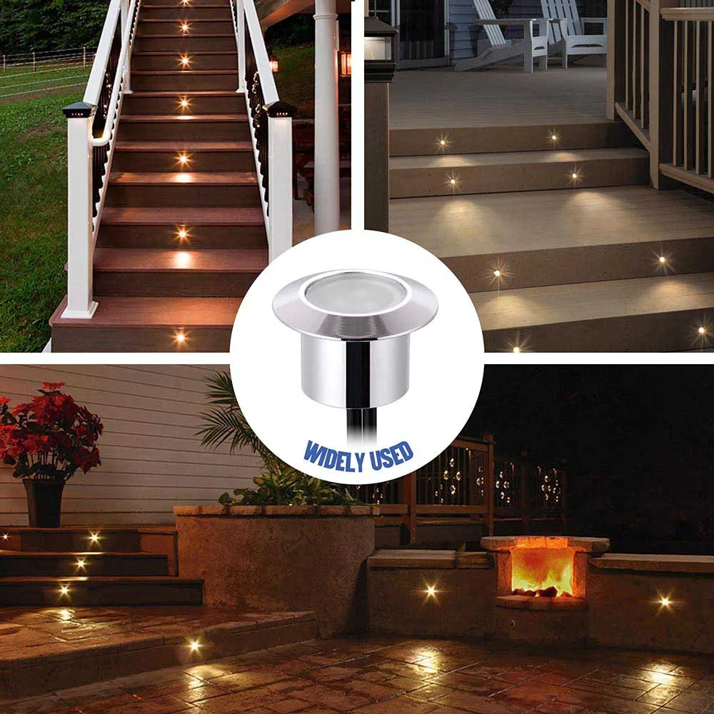 DIY 10 Pack Round Recessed Deck Step Light