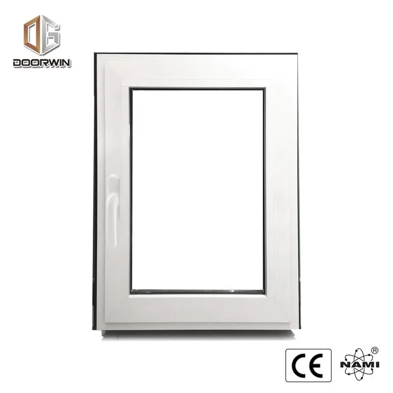 DOORWIN 2021tilt turn window with fixed mosquito net-21 white (interior)black(exterior)thermal break aluminum