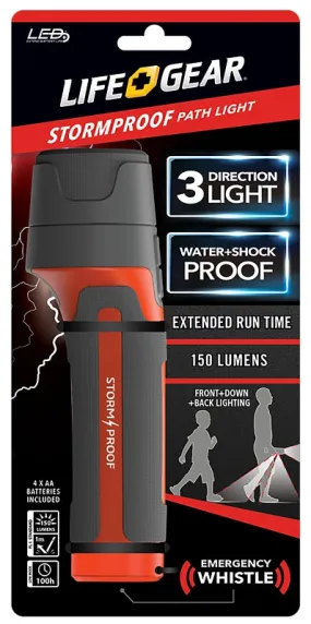 Dorcy Storm Proof Series BA38-60634-RED Pathlight, AA Battery, LED Lamp, 150 Lumens, 300 m Beam Distance, Black/Red :CD: QUANTITY: 1