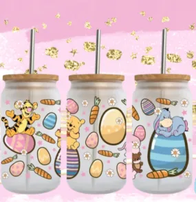 Easter - Pooh Egg Hunt - UV Dtf 16oz Cup Wrap