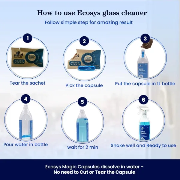 Ecosys Glass Cleaner | 2X More Shine | Streak-free Shine