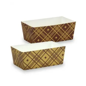 Elements - 4.5" x 2.5" Rectangle Baking Pans - Plaid - 6 Count (Case Qty: 72)