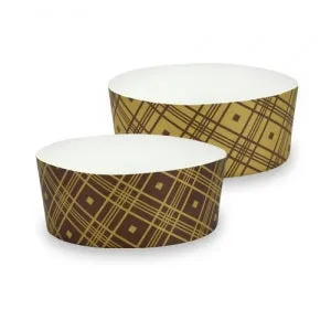 Elements - 5" Round Baking Pans - Plaid - 4 Count (Case Qty: 48)