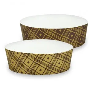 Elements - 6.5" Round Baking Pans - Plaid - 4 Count (Case Qty: 48)