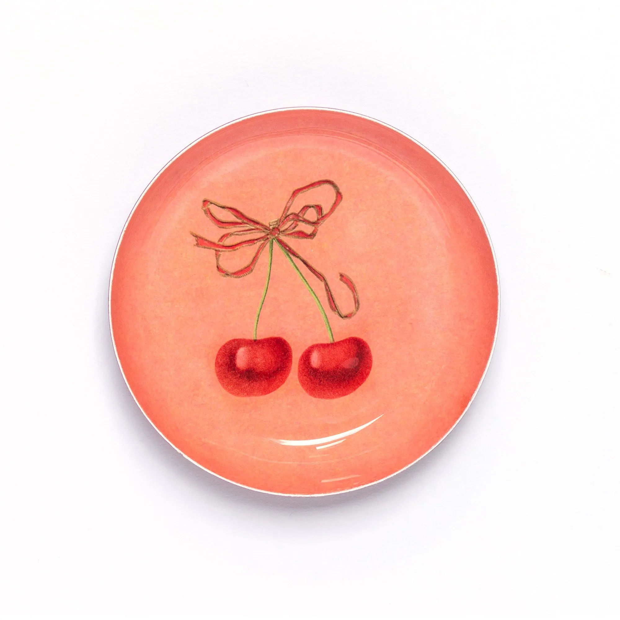 Enamel Printed Tray - Cherries