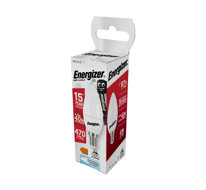 Energizer E14 LED Opal Candle Daylight Lightbulb 40W