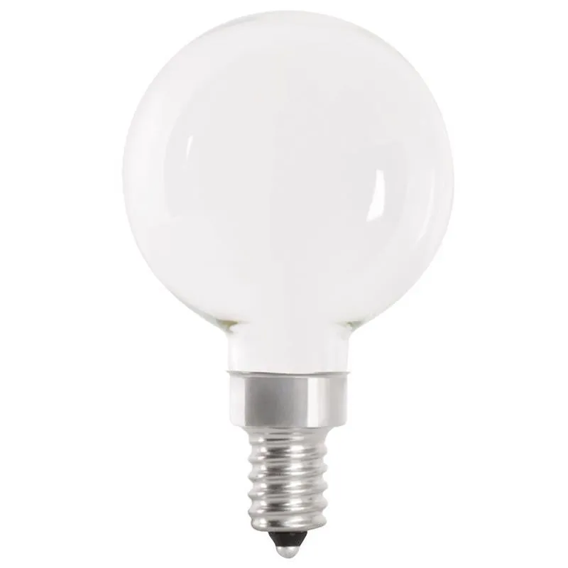 Feit Enhance G16.5 E12 (Candelabra) Filament LED Bulb Daylight 60 Watt Equivalence 2 pk