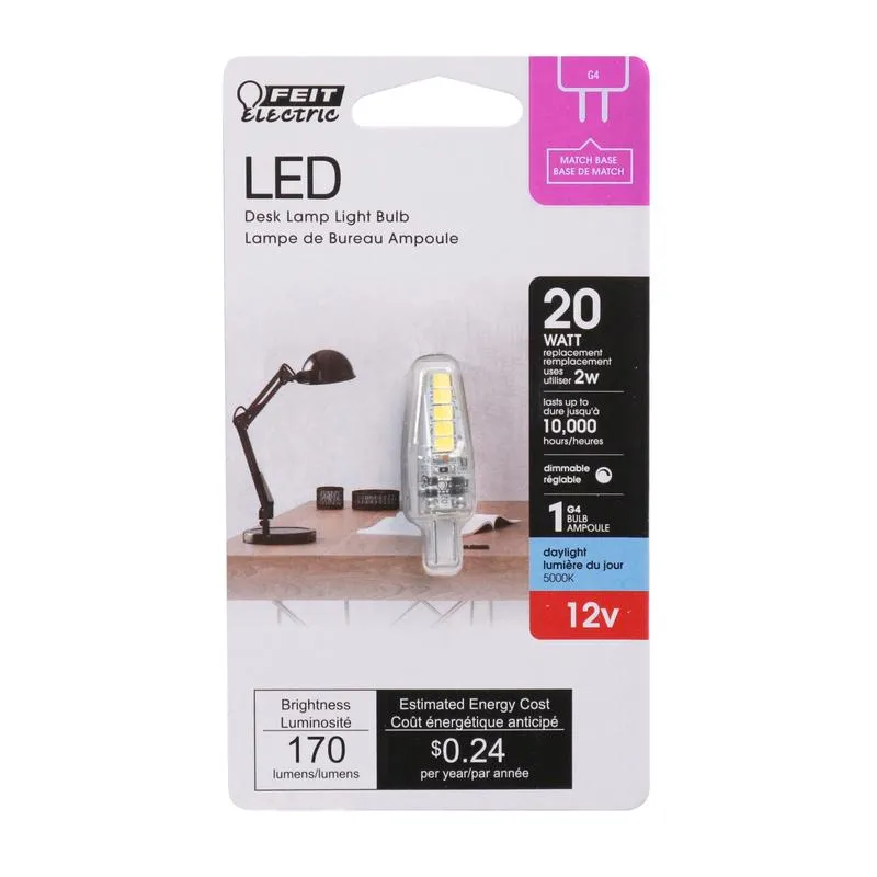 Feit LED Specialty T4 G4 LED Bulb Daylight 20 Watt Equivalence 1 pk