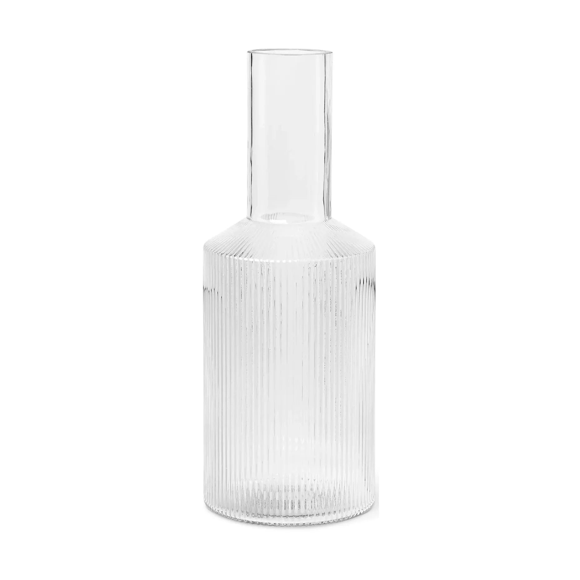 ferm Living Ripple Carafe / Vase in Clear Glass