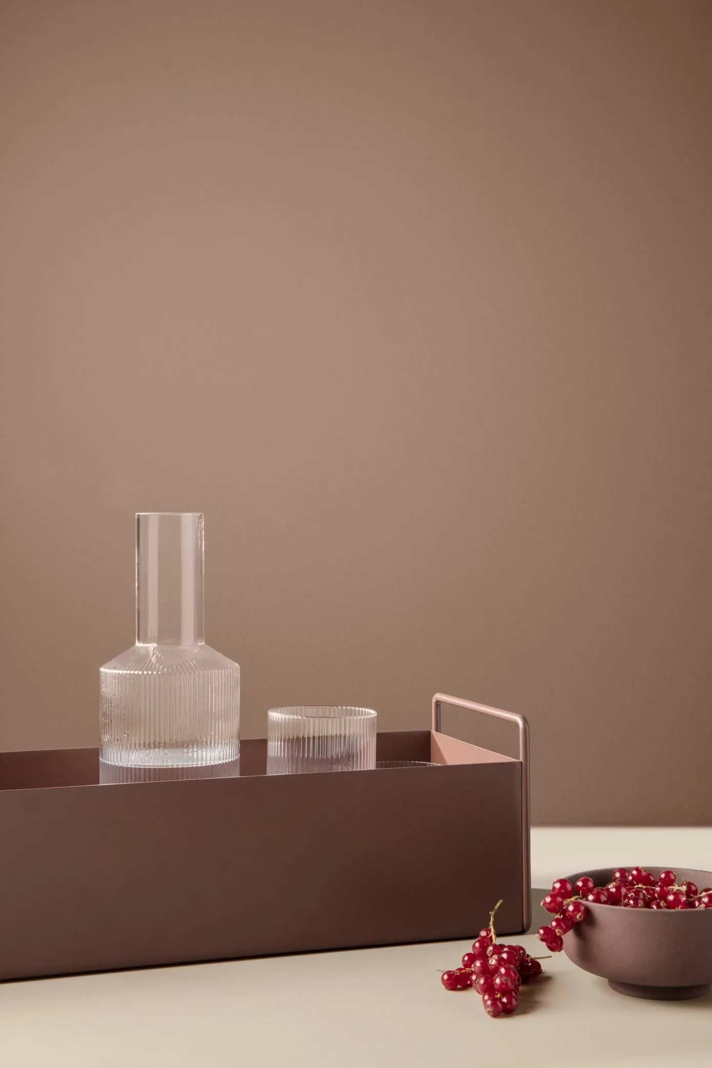 ferm Living Ripple Carafe / Vase in Clear Glass