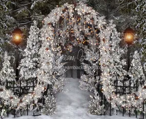 Flocked Forest Gateway Lights