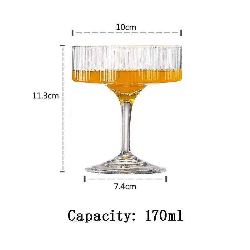 Flower Ribbed Drink Glass - 2 PCS Set