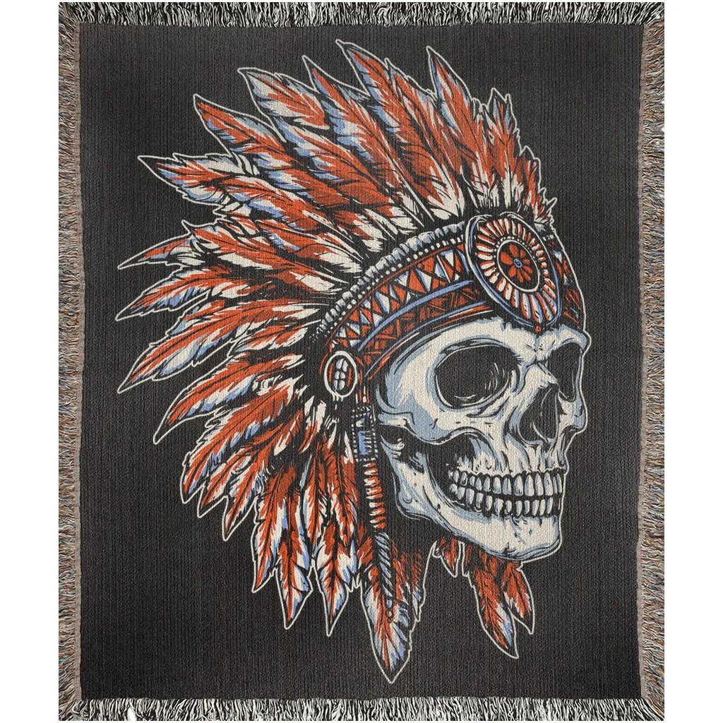 Ghost of the Tribe Woven Blanket