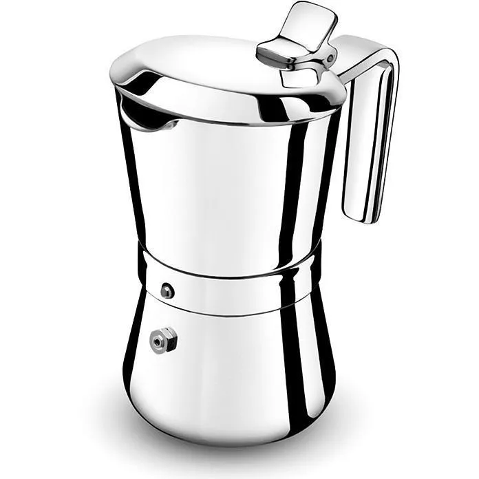 Giannina 1 Cup Made in Italy Stainless Steel Stovetop Espresso Maker New Restyled Version Model - 3001010