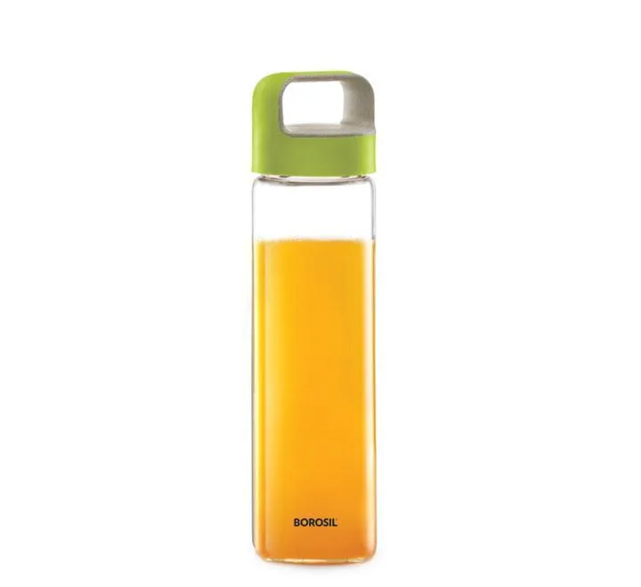 Glass Bottle With Green Lid