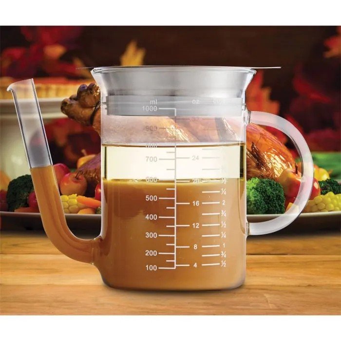 Glass Gravy Strainner 32oz