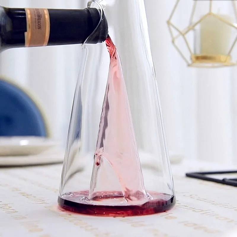 Glass Wine Decanter Fast Waterfall Pyramid Separator