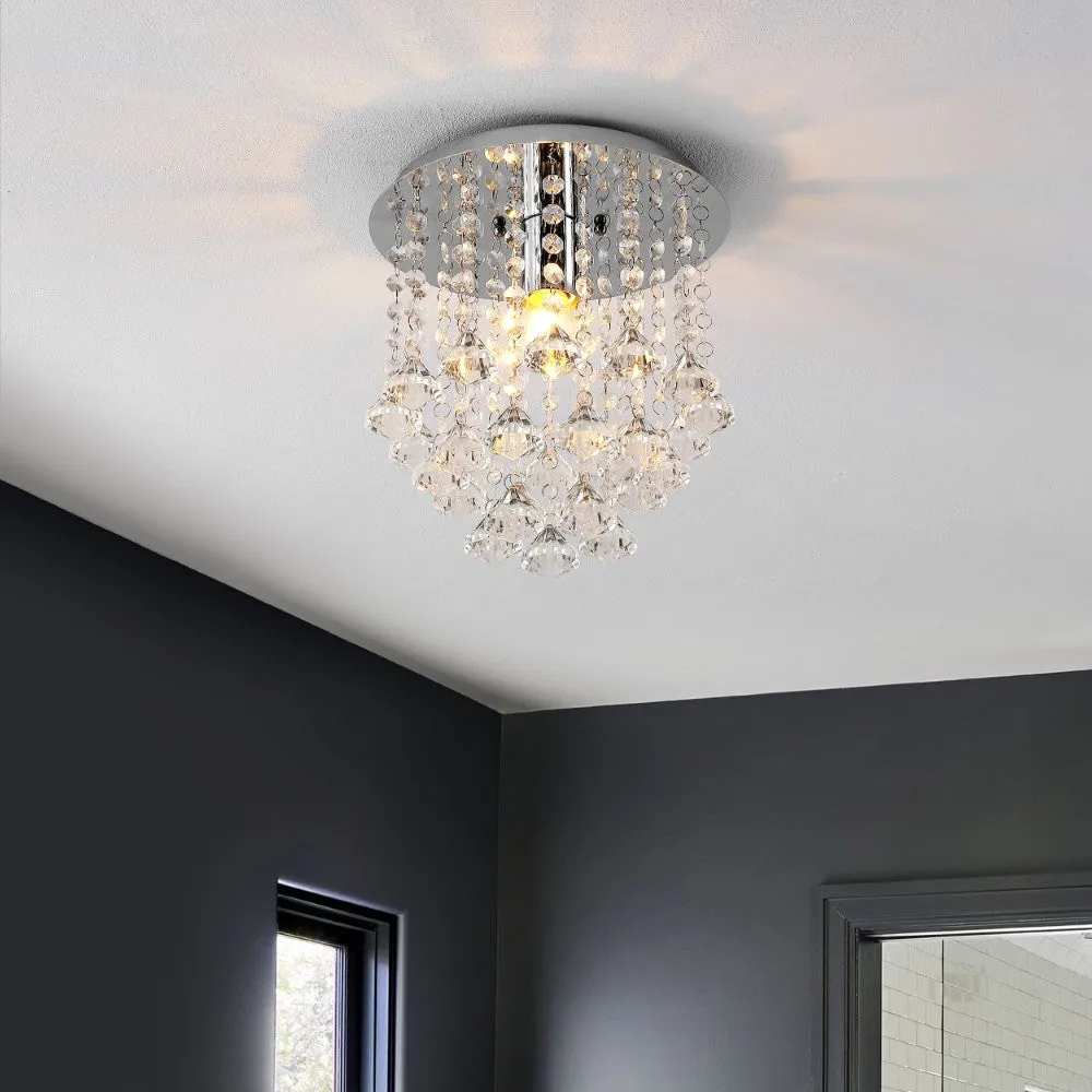 Glenda 9.88" Traditional Transitional Iron LED Semi Flush Mount