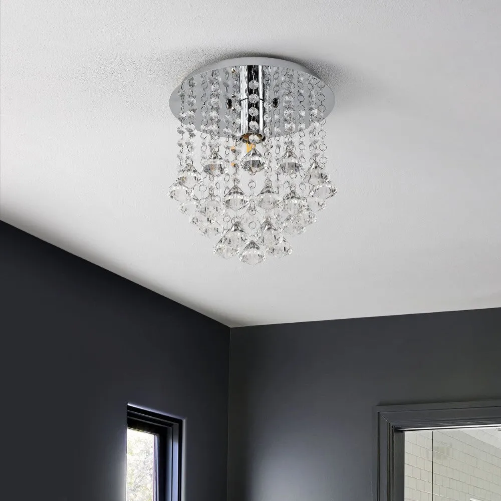 Glenda 9.88" Traditional Transitional Iron LED Semi Flush Mount