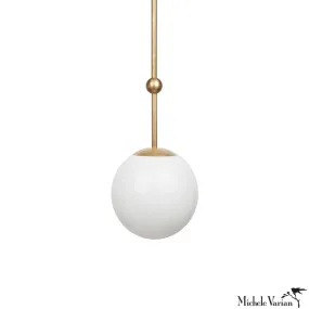 Globe and Ball Pendant Light 8 inch Brass