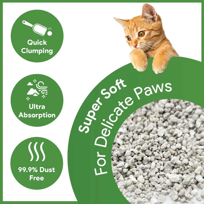 Goofy Tails Unscented White Bentonite Clumping Cat Litter for Cats and Kittens