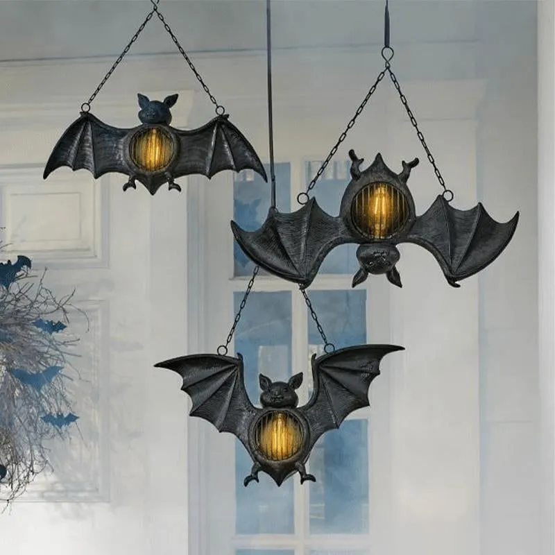 Halloween black bat lantern - decoration for All Hallow's Eve